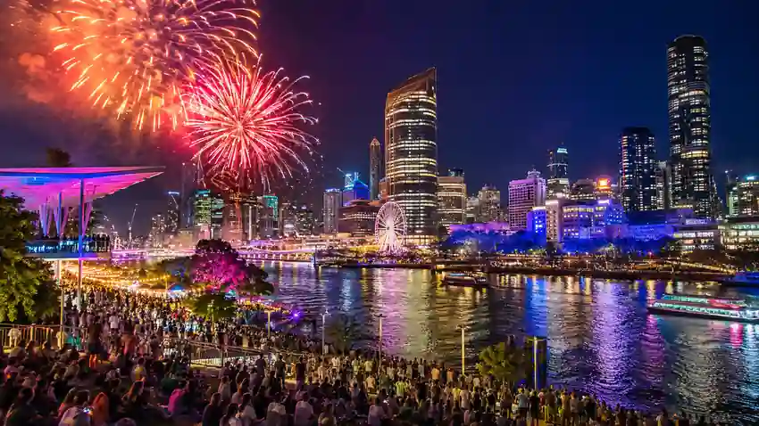 Brisbane Festival 2026 celebrations along the Brisbane River at South Bank