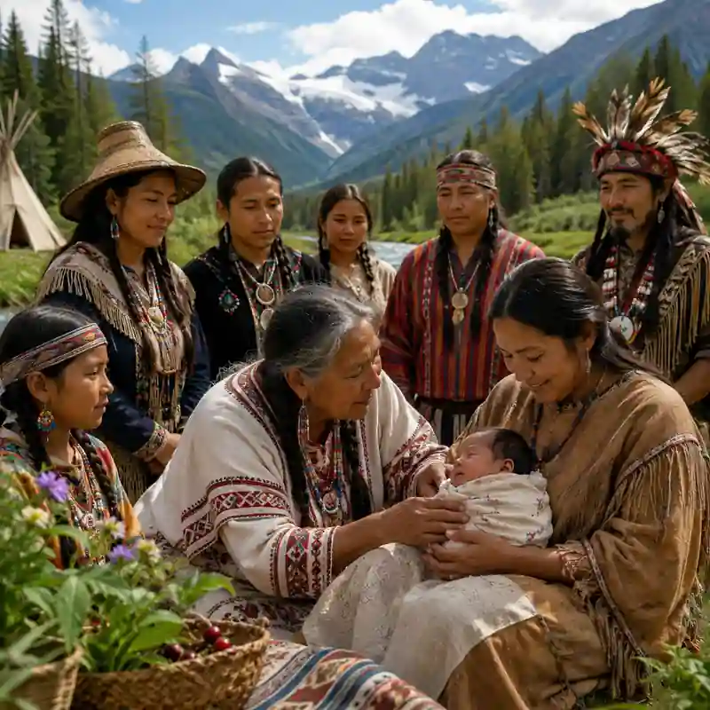 Indigenous women in traditional attire representing the International Day of the World's Indigenous Peoples 2026