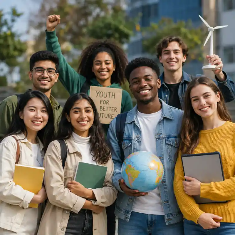 Young people representing International Youth Day 2026 and the theme Different Contexts, Common Aspirations