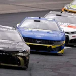 Ryan Blaney celebrates after winning the 2026 NASCAR Cup Series race at New Hampshire Motor Speedway