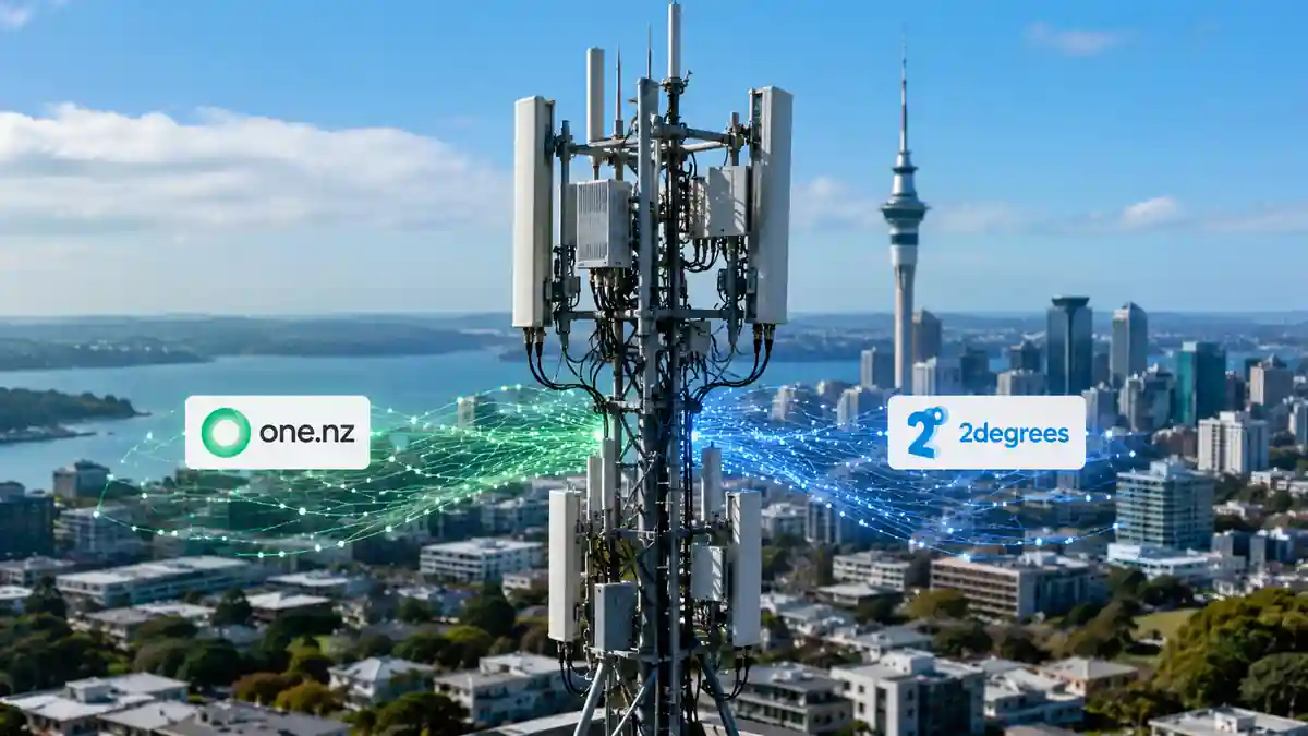 One NZ and 2degrees mobile network infrastructure sharing proposal in New Zealand