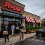 Portillo's Oak Brook headquarters after the company announced 18% corporate layoffs.
