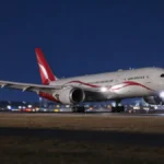Qantas Boeing 787 Dreamliner after flight QF27 returned to Melbourne following a mechanical issue