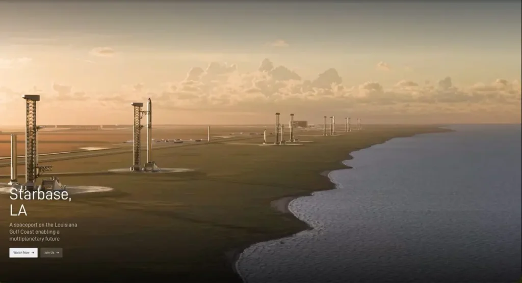 SpaceX Starbase Louisiana launch site concept