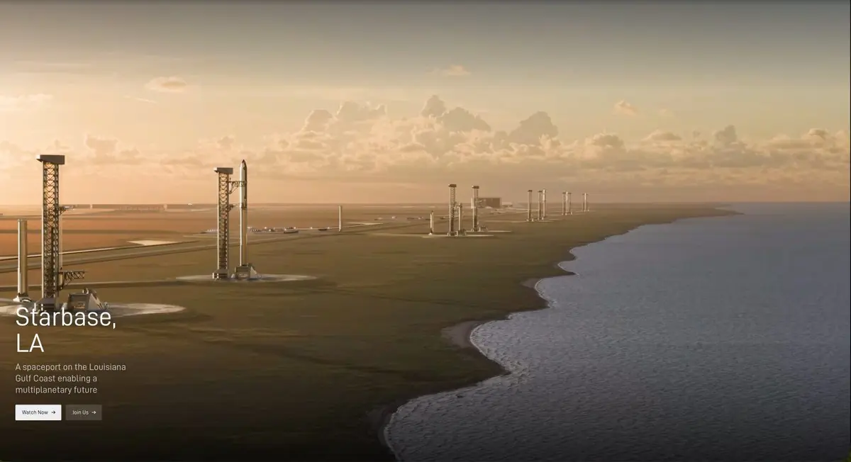 SpaceX Starbase Louisiana launch site concept