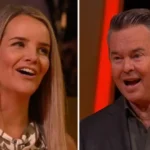 Todd Woodbridge reacts after Tipping Point Australia contestant Elly rejects a $10,000 engagement ring