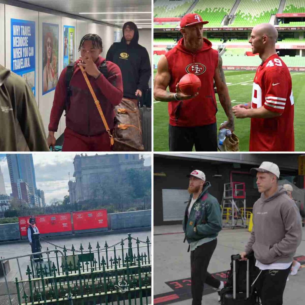 San Francisco 49ers arrive in Melbourne