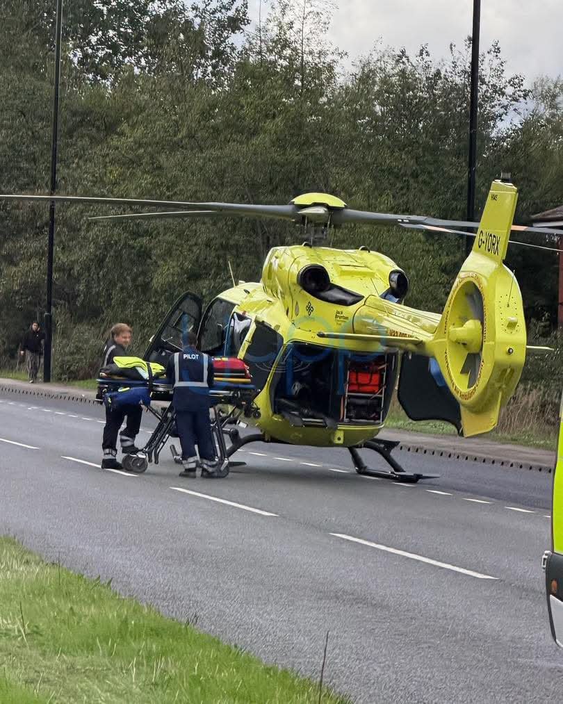 Police attending the fatal collision on White Rose Way