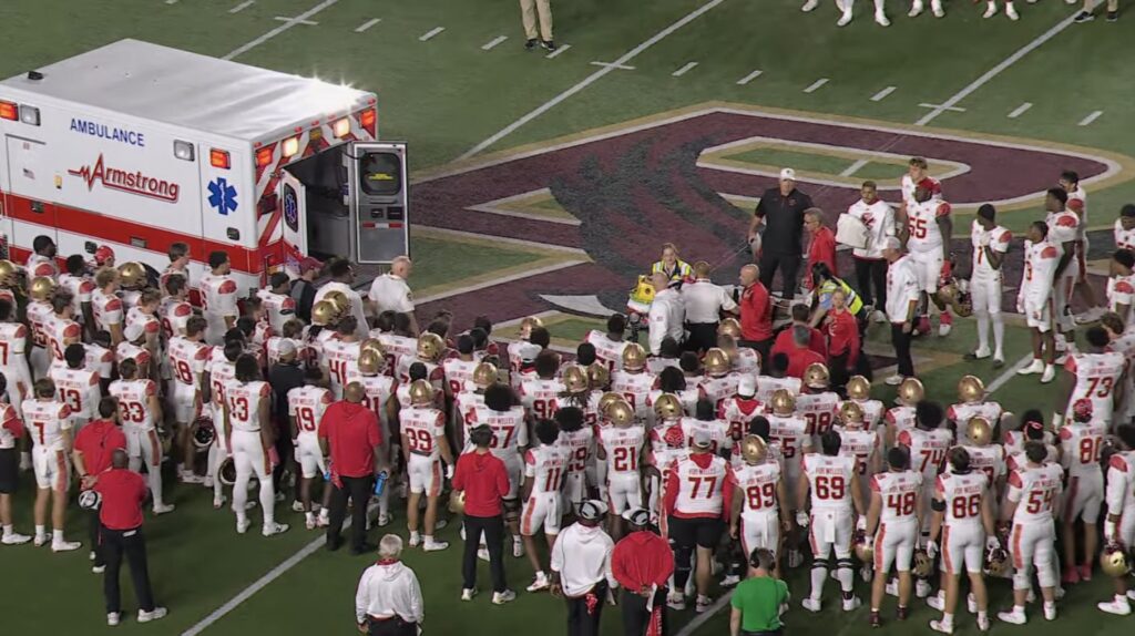 Bodie Kahoun Gives Thumbs-Up After Scary Injury in BC-Rutgers Game