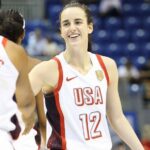 Caitlin Clark playing for USA against China