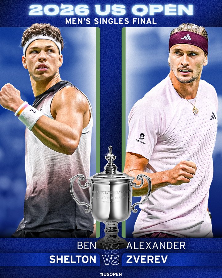 Ben Shelton celebrates reaching US Open 2026 final