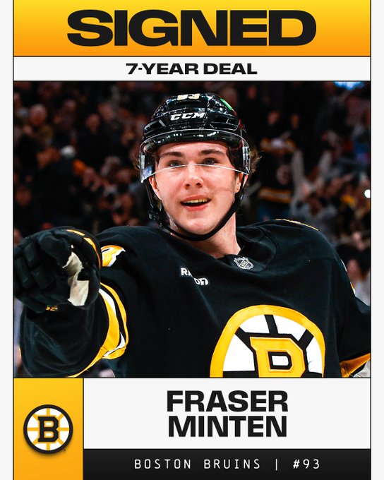 Fraser Minten Signs $50.4M Bruins Deal as Fans Question Price