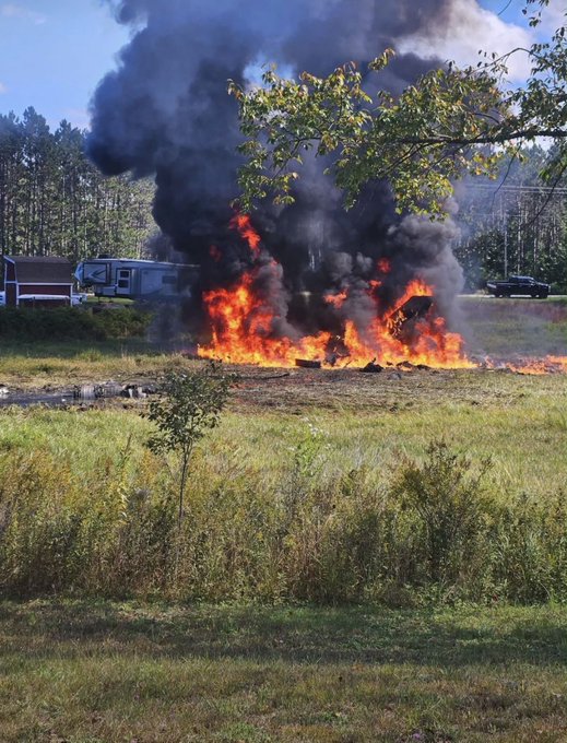 An F-16 has CRASHED in northern Michigan's Grand Traverse County, per reports