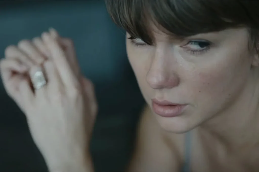 Taylor Swift looking emotional in the âPatient Zeroâ music video. CBS