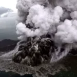 Anak Krakatau eruption sends volcanic ash into the sky in Indonesia
