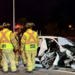 Emergency crews respond to an Autoroute 50 crash in Gatineau, Quebec