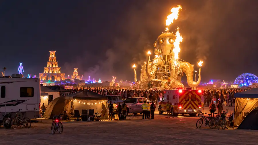 Burning Man 2026 campsite in Nevada Black Rock Desert