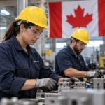 Canadian manufacturing workers as Canada reports 42,000 job losses in August 2026
