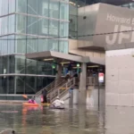 Queens Streets Flood as Nor’easter Slams NYC, Kayakers Seen Near JFK