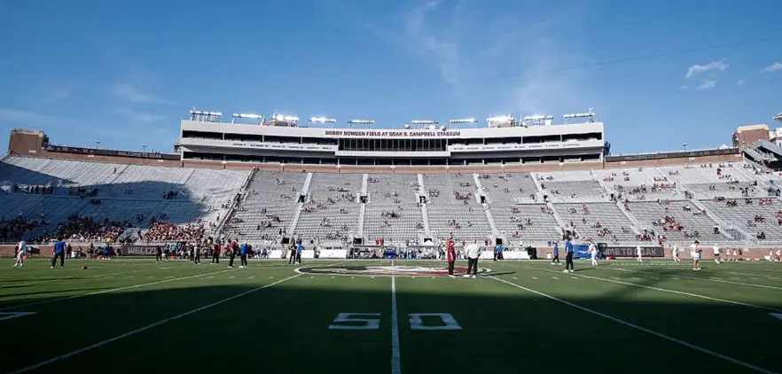 Florida State vs SMU game at Doak Campbell Stadium during a power outage