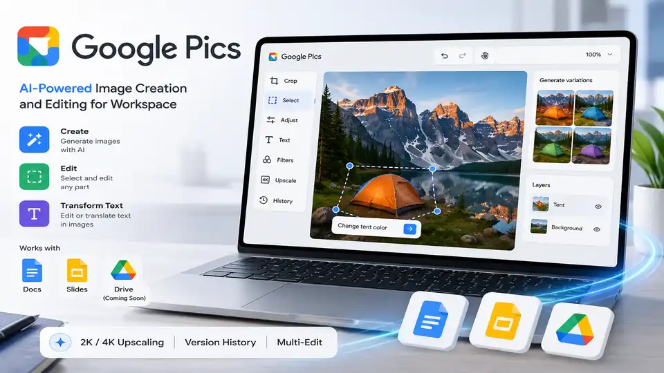 Google Pics AI image editor for Google Workspace