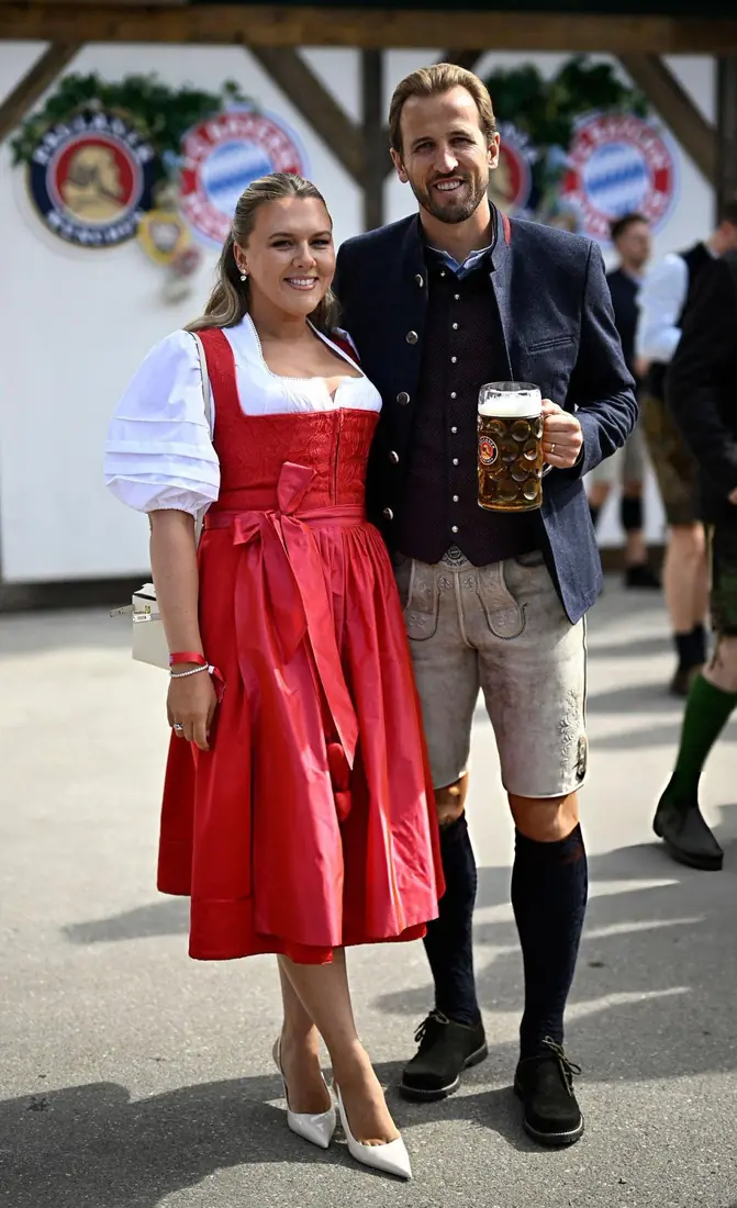 Harry Kane and his wife Kate at Oktoberfest