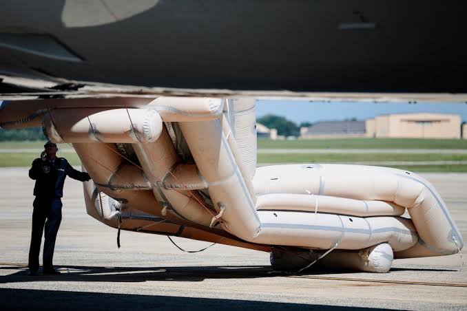 Trump Air Force One emergency slide