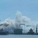 China cargo ship fire