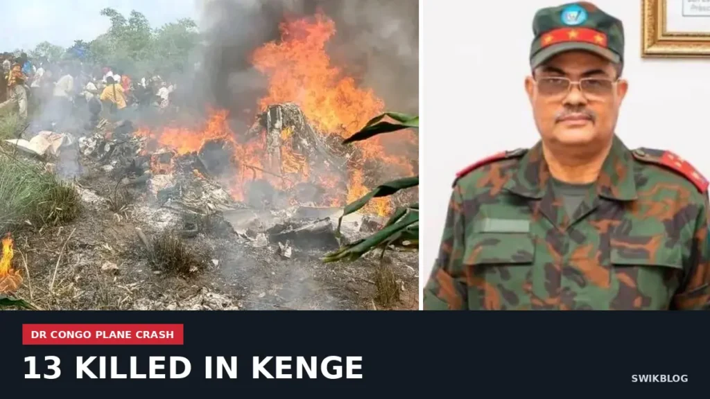 DR Congo Plane Crash Kills 13 in Kenge, Including Senior Military Prosecutor