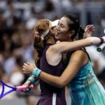 Maya Joint and Hao-Ching Chan after defeating Serena and Venus Williams at the 2026 US Open