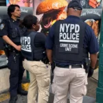 NYPD officers at Brooklyn subway station