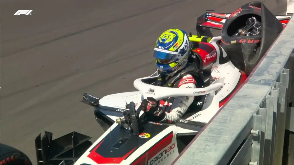 Ollie Bearman Crashes Heavily in Spanish GP FP3 as Haas Faces Qualifying Race