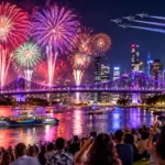 Riverfire Brisbane 2026 fireworks over Brisbane River and Story Bridge