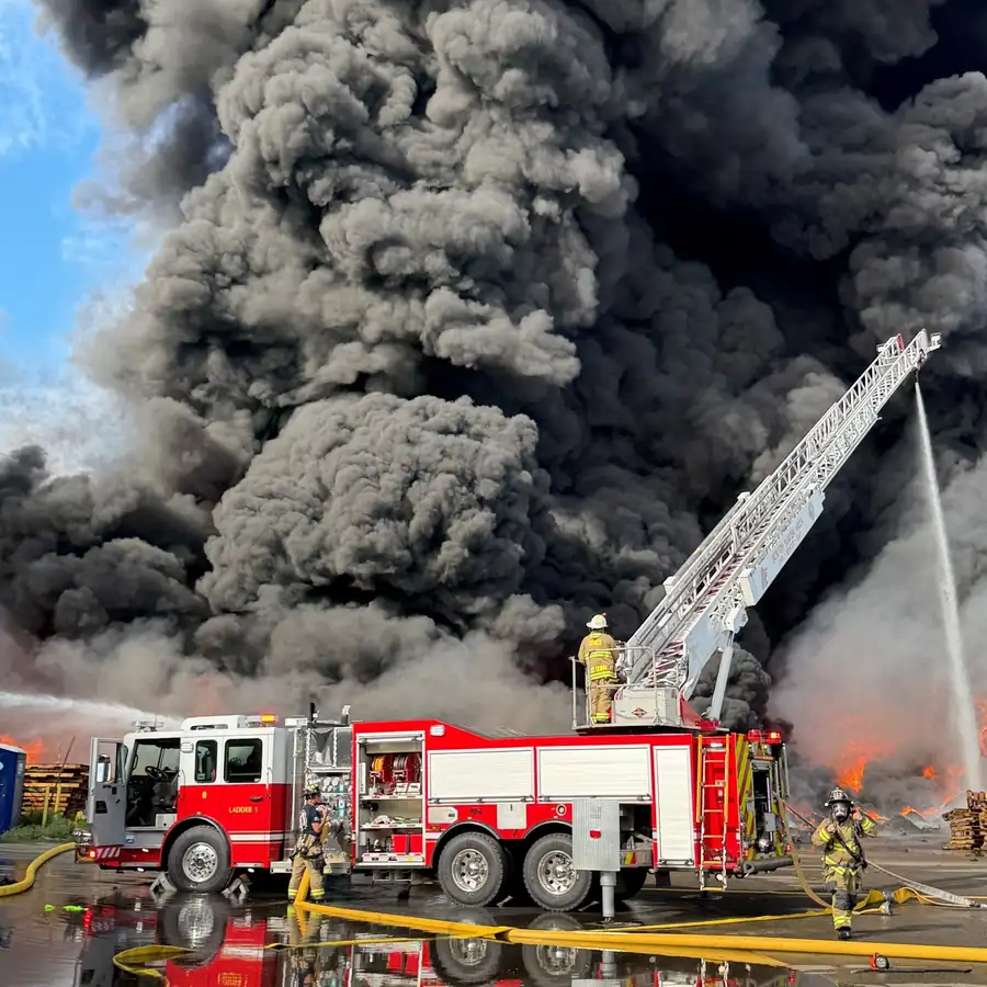 South Haven Plastics Plant Fire Sends Smoke Miles, Cuts Power
