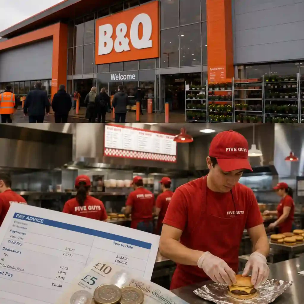 B&Q, Five Guys Named as 658 Employers Face UK Minimum Wage Crackdown