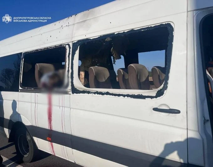 Russian Drone Hits Ukraine Passenger Bus, Killing Five and Wounding Seven