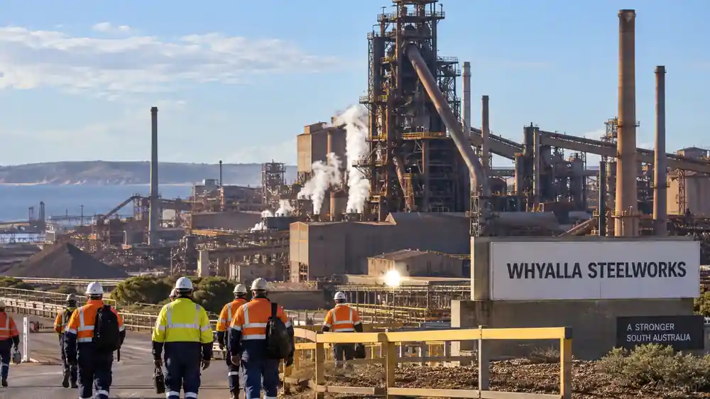 Whyalla Steelworks blast furnace in South Australia amid 500 job cuts