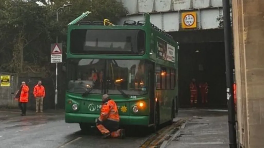 Newport School Bus Crash: Three Children Injured as Double-Decker Roof Ripped Off