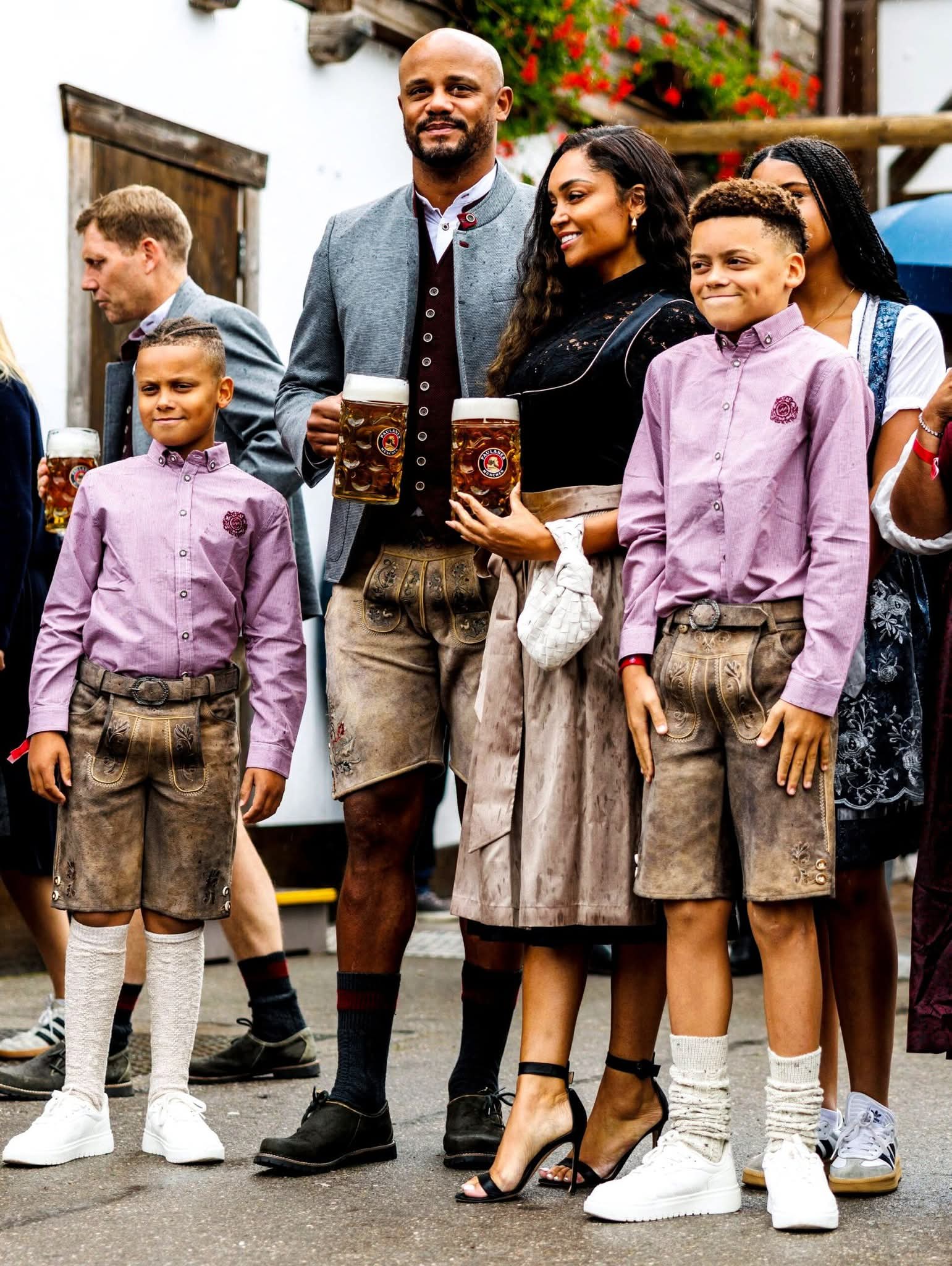 Vincent Kompany with his family