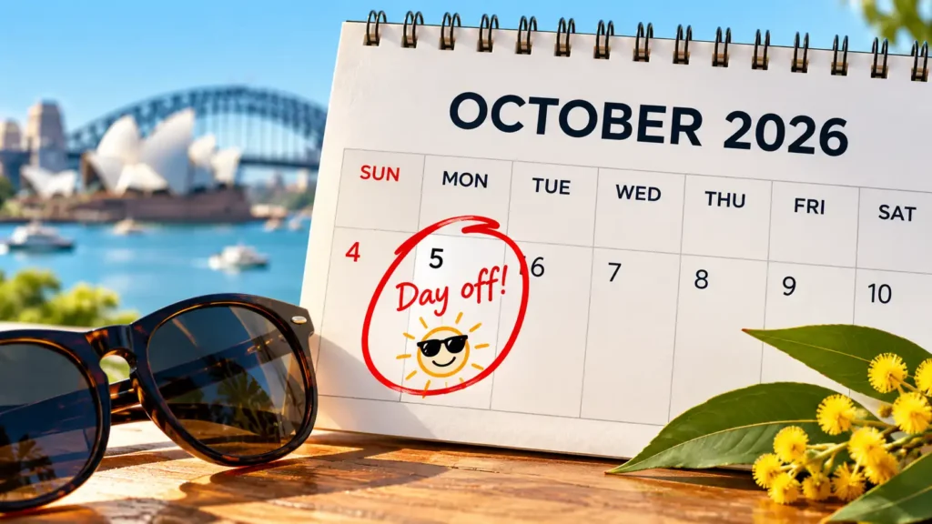 Australia public holiday Monday October 5