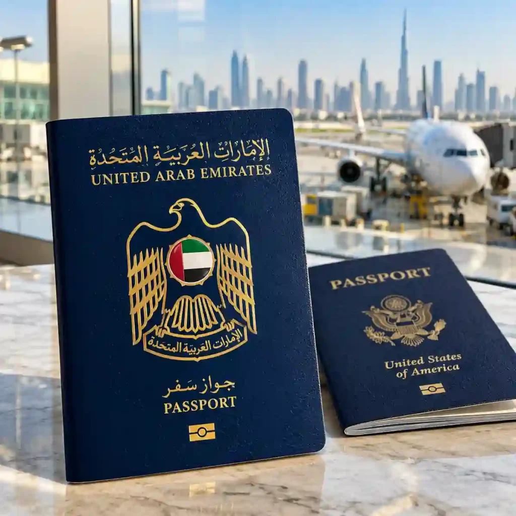 UAE passport ranked world's most powerful in 2026 with access to 182 destinations, ahead of the US in tenth place.