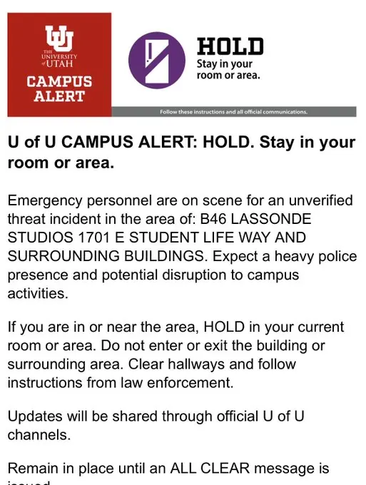 University of Utah Gun Scare