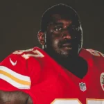 Former Kansas City Chiefs defensive end Allen Bailey wearing his No. 97 jersey during an NFL game.