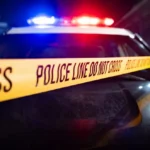 Illustrative nighttime police investigation after a fatal hit-and-run involving cyclists in Montclair, California.