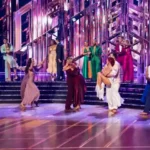Dancing With the Stars Horror Movie Night 2026 ballroom illustration following the elimination of Tyler Cameron and Jackson Olson.