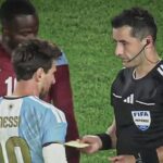 Messi red and yellow cards after farewell