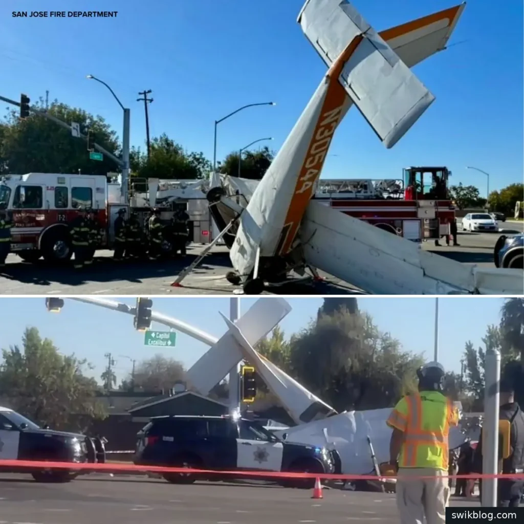 San Jose Plane Crash Injures Two Adults and Child on Capitol Expressway